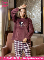 بيجامة سنوبي شتوي قطيفة