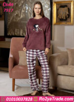 بيجامة سنوبي شتوي قطيفة