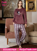 بيجامة سنوبي شتوي قطيفة