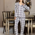 بيجامة شتوي قميص كاروه