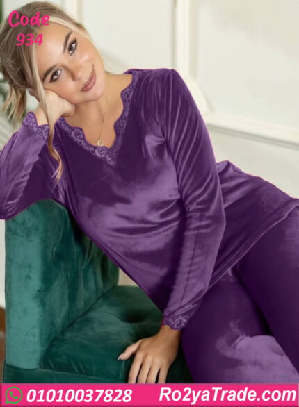 بيجامة حريمي شتوي بيج سايز