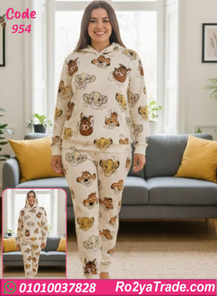 بيجامة حريمي شتوي بيج سايز