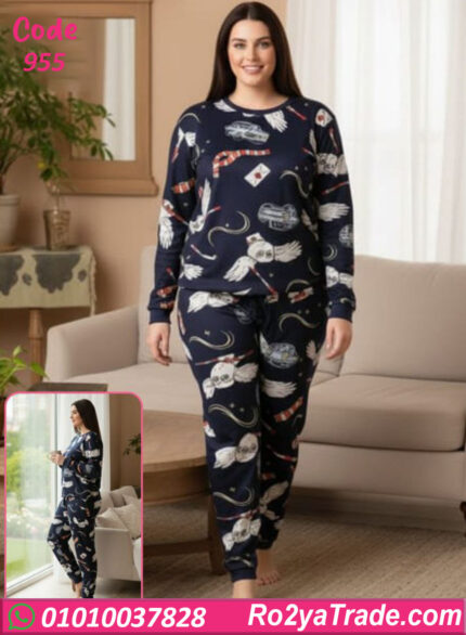 بيجامة حريمي شتوي بيج سايز