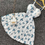 فستان صيفي قصير فراشات