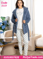 بيجامة شتوي 3 قطع حريمي