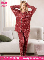 بيجامة شتوي قلوب حريمي