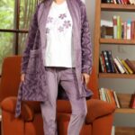 بيجامة شتوي حريمي بالروب