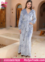 روب شتوي نسائي طويل بقبعة