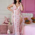 لانجري طويل قلوب بيج سايز