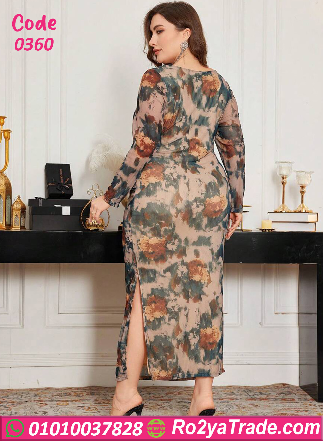 دريس صيفي طويل بيج سايز طويل بنفسجي