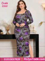 دريس صيفي طويل بيج سايز طويل بنفسجي