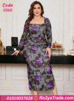 دريس صيفي طويل بيج سايز طويل بنفسجي