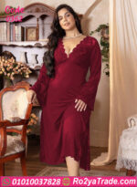 لانجيري طويل بيج سايز خمري