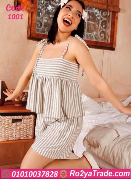 هوت شورت حريمي صيفي مقلم