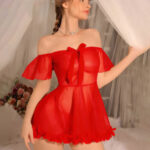 لانجري شيفون قصير