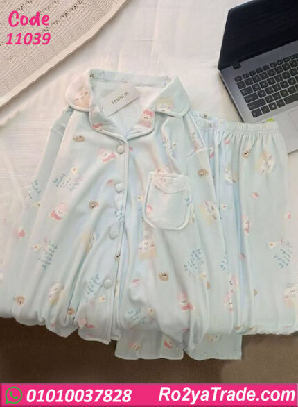 بيجامة شتوي حريمي زرار