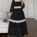 فستان دانتيل طويل