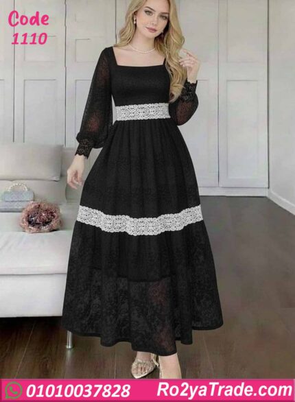 فستان دانتيل طويل