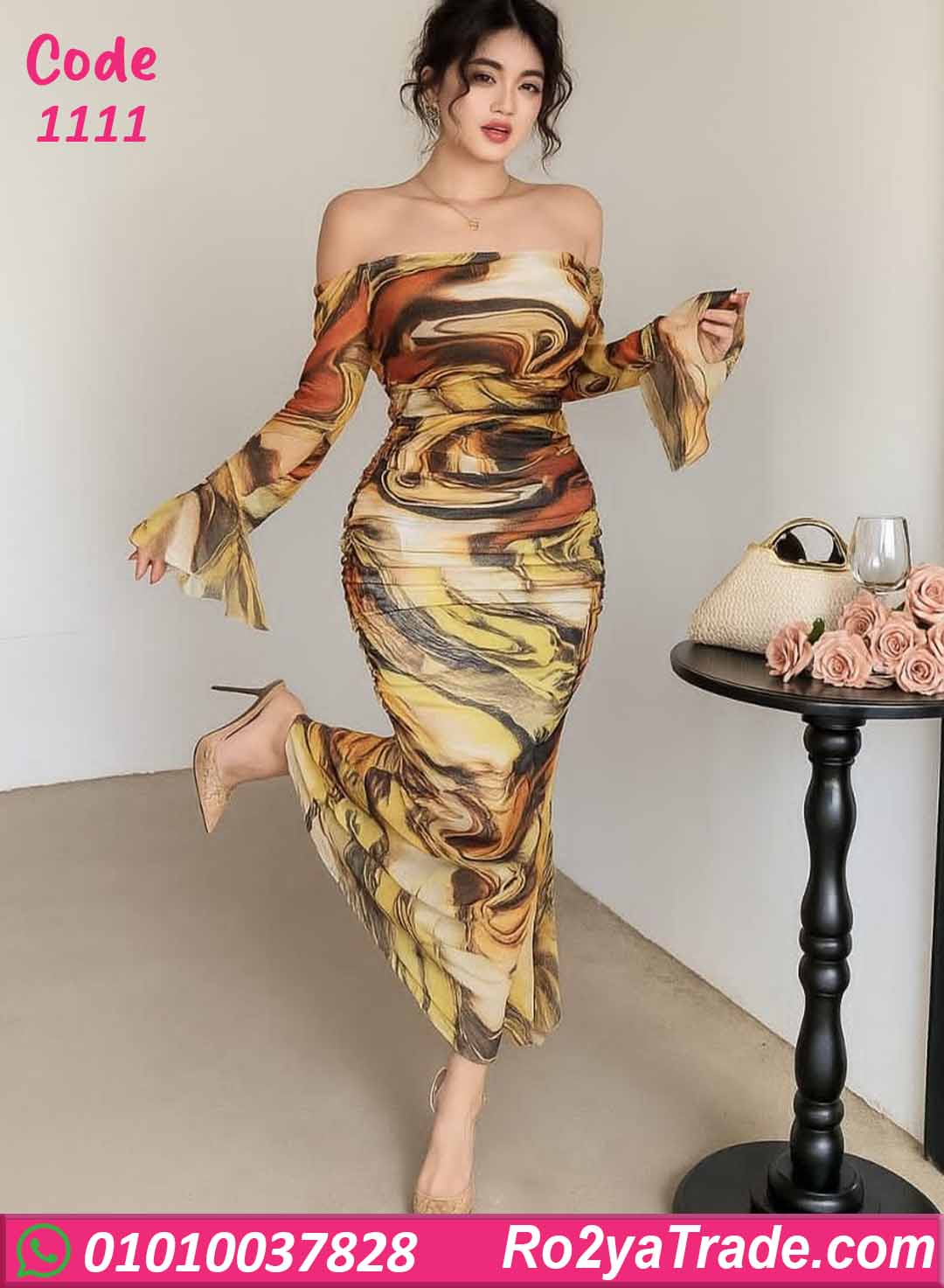 فستان سواريه أوف شولدر