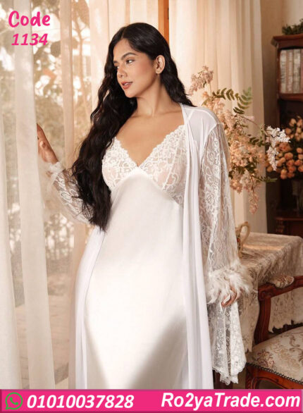 لانجري روب أبيض