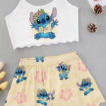 هوت شورت حريمي صيفي قطعتين