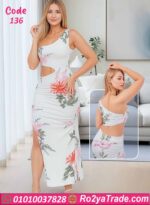 فستان صيفي طويل كتف واحد