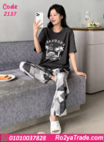 بيجامة وترنج حريمي صيفي