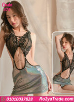 لانجري قصير جلد ودانتيل