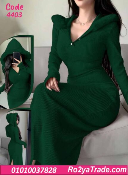 دريس شتوي طويل بكابيشو