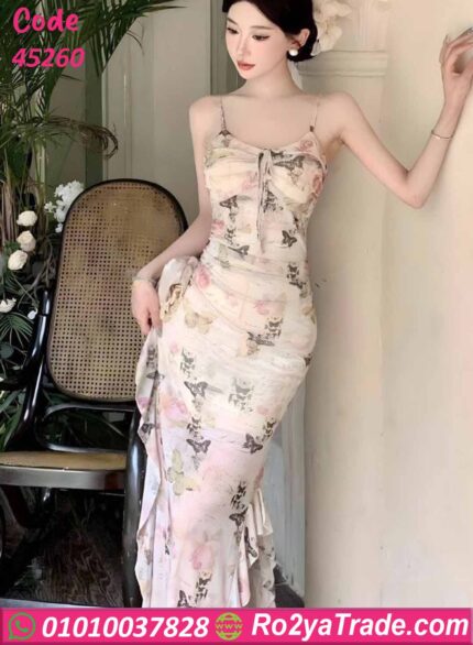 لانجري طويل ورد