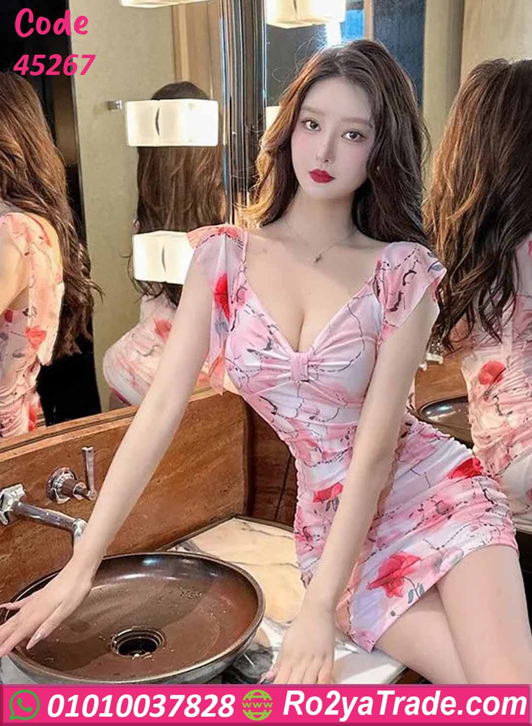 فستان صيفي قصير ورد