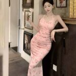 فستان صيفي طويل ورد