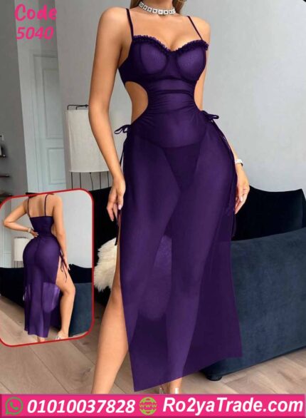 لانجري شيفون طويل