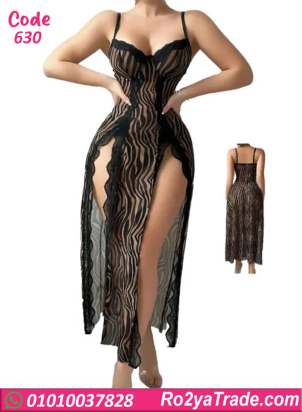 لانجري شيفون طويل