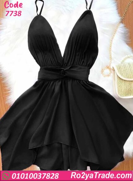 لانجري قصير ستان أسود