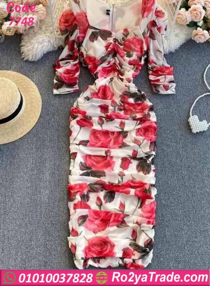 دريس صيفي طويل ورد