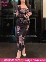 فستان صيفي طويل ورد