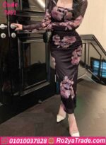 فستان صيفي طويل ورد