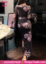 فستان صيفي طويل ورد