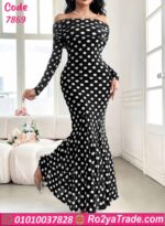 فستان صيفي طويل بولكا