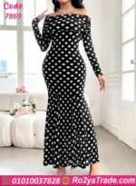 فستان صيفي طويل بولكا