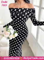 فستان صيفي طويل بولكا