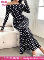 فستان صيفي طويل بولكا