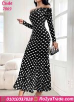 فستان صيفي طويل بولكا