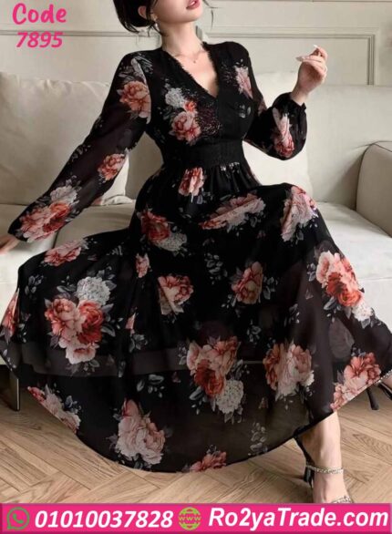 دريس صيفي طويل ورد