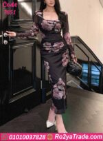 فستان صيفي طويل ورد