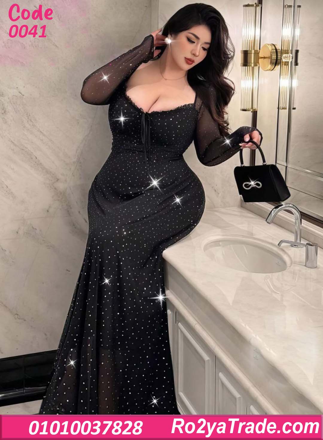 0041 دريس صيفي طويل بيج سايز