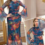 فستان صيفي طويل شيفون