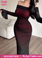 فستان صيفي طويل أوف شولدر