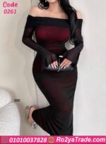 فستان صيفي طويل أوف شولدر